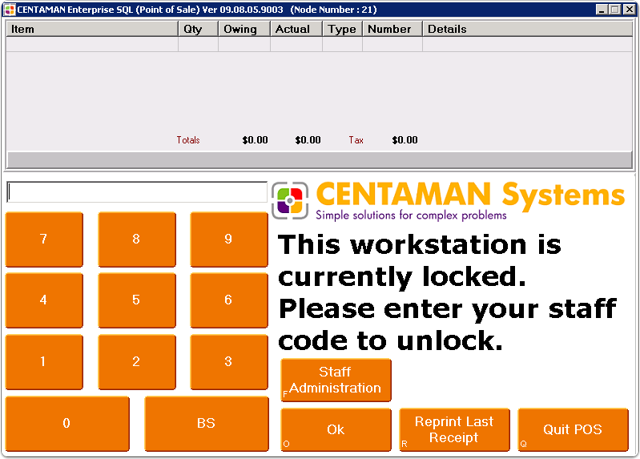 Enterprise: Logging into POS
