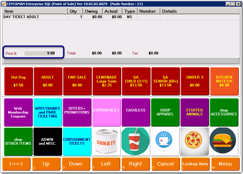 Enterprise: How do I sell a Price Entry Item through Point of Sale?