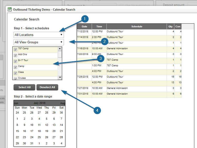 Outbound How to View the Master Calendar in the ERC