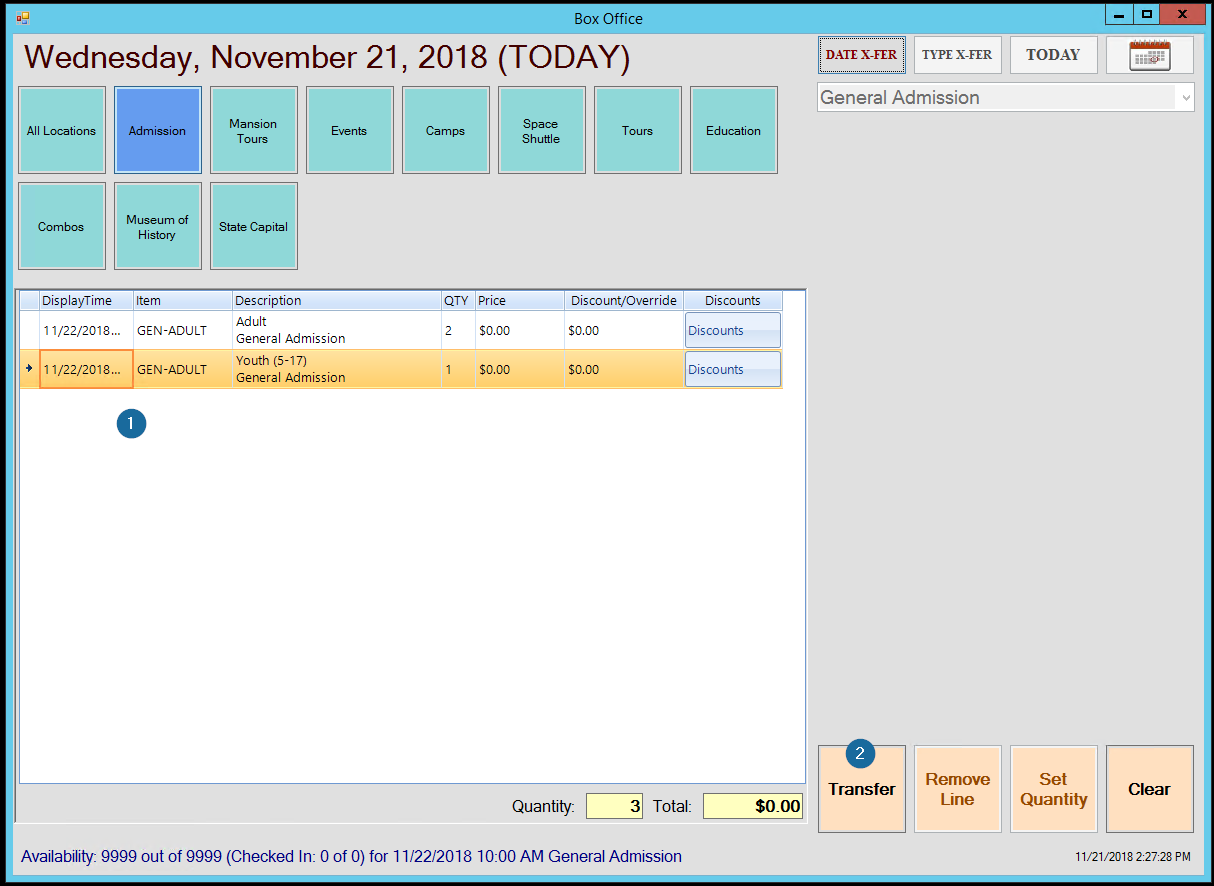 Outbound: How to Use the Box Office Date/Time Ticket Transfer Process